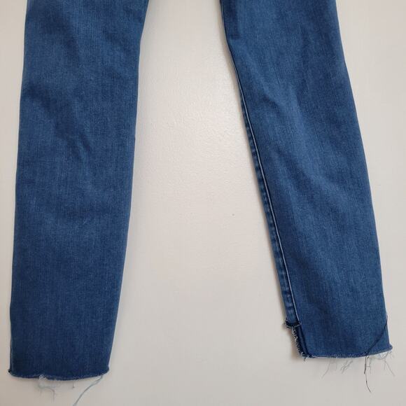 Good American Good Waist Step Hem Skinny Jeans Stretch High Rise Women 8 - Picture 9 of 12